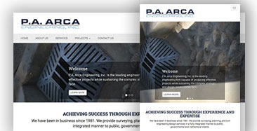 P.A. Arca Engineering, Inc. Website and Logo