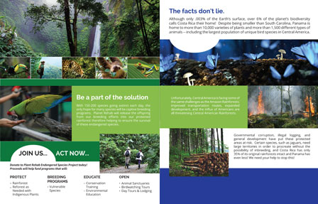 Planet Rehab Endandered Species Project Brochure